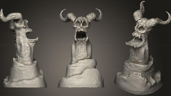 Figurines simple (Skull Mountain, STKPR_1182) 3D models for cnc